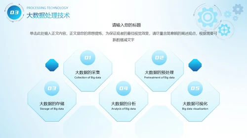 蓝色互联网科技风商务风AI拥抱数据开启变革商务通用PPT模板大数据