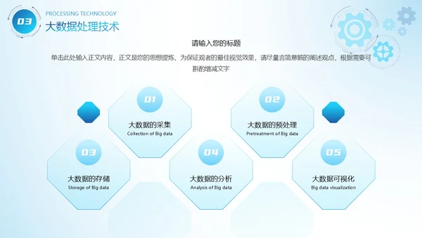 蓝色互联网科技风商务风AI拥抱数据开启变革商务通用PPT模板大数据