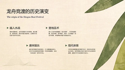 绿色中国风简约端午节介绍PPT模板