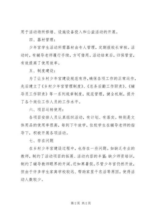 学校少年宫自查报告.docx