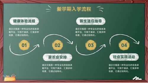 绿色黑板风开学第一课