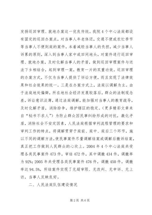 人民法庭检查汇报.docx