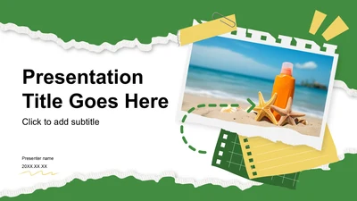 绿色简约风应届生求职作品集展示PPT主题