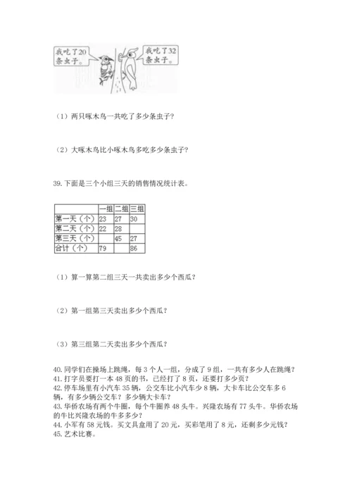 小学二年级上册数学应用题100道及参考答案【综合题】.docx