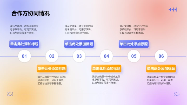 紫色渐变风年中重点工作落地复盘PPT模板