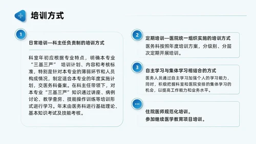 蓝色商务简约培训及考核PPT模板医务人员培训员工培训