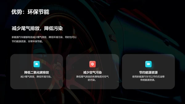 黑色创意酷炫新能源汽车知识介绍PPT模板