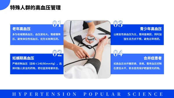 蓝色简约风全国高血压日科普PPT模板