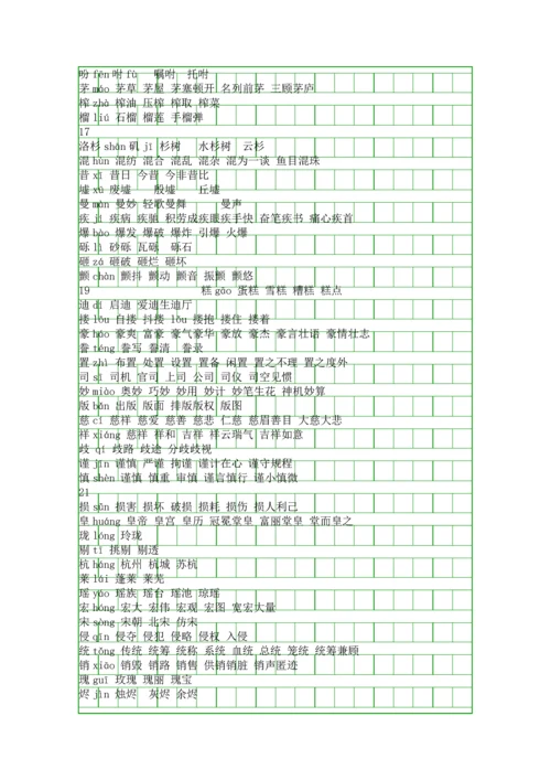 人教版2017五年级语文上册生字表组词.docx