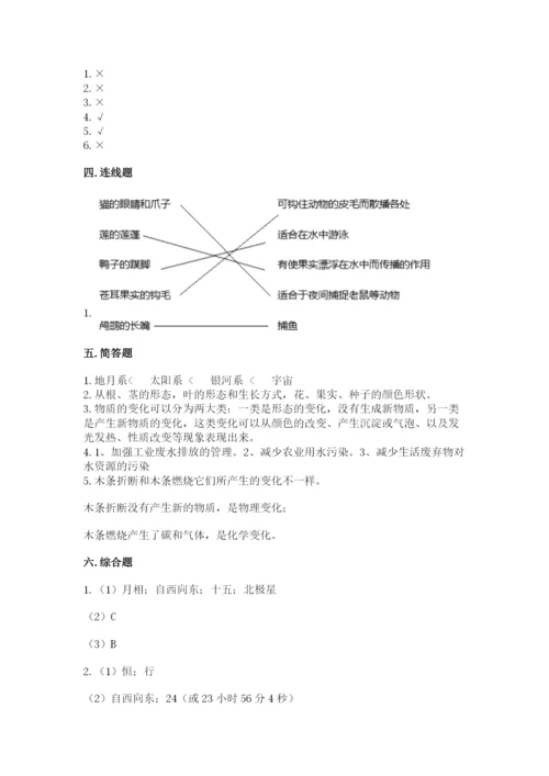 教科版科学六年级下册期末测试卷（考试直接用）word版.docx