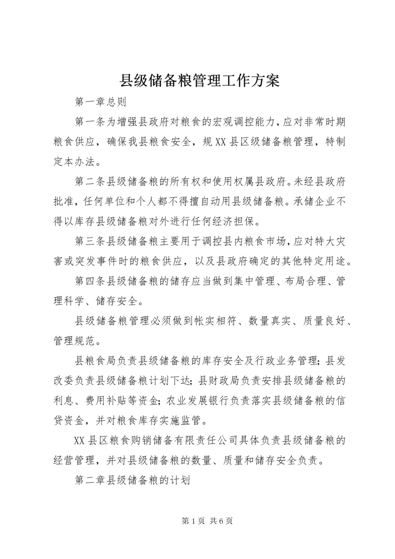 县级储备粮管理工作方案.docx