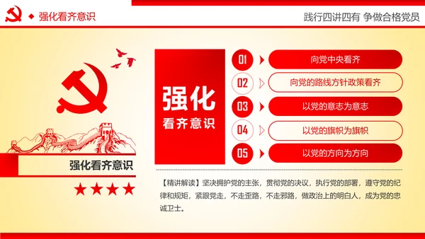 践行四讲四有争做合格党员专题讲座PPT
