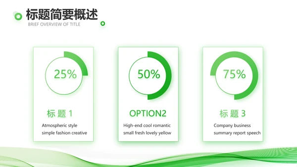 绿色大气企业公司宣传简介动态PPT模板