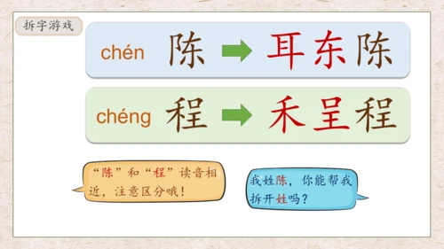 【核心素养】部编版语文一年级下册-识字2. 姓氏歌 第2课时（课件）