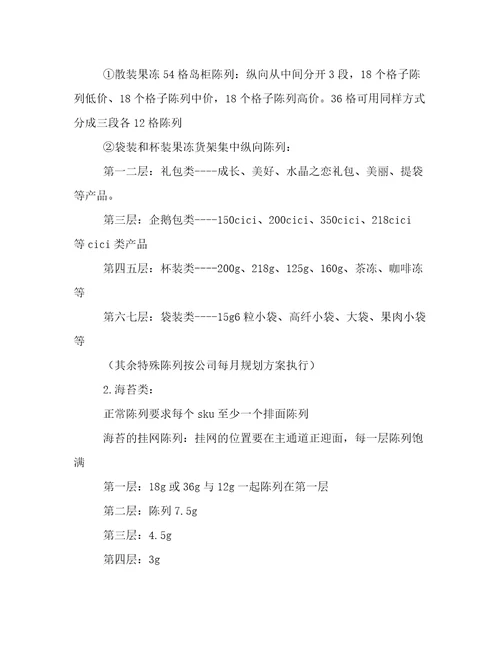 产品陈列标准心得五篇