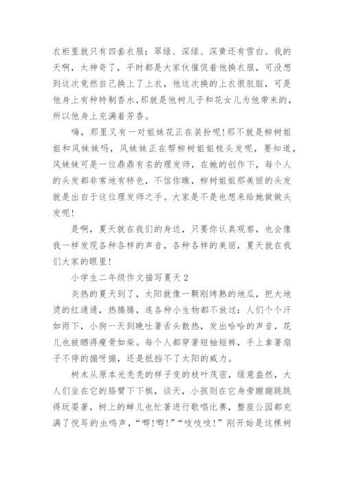 小学生二年级作文描写夏天.docx