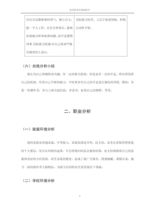 17页5600字音乐表演专业职业生涯规划.docx