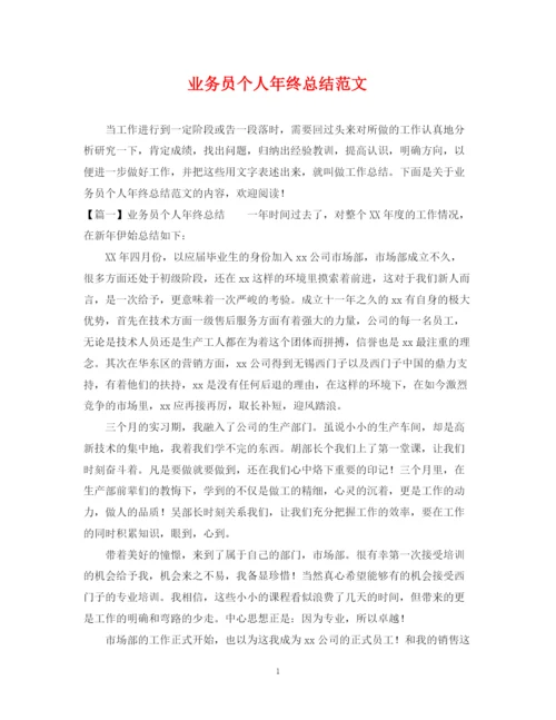 精编之业务员个人年终总结范文2.docx