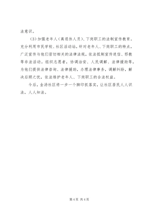 法律进社区工作计划20XX年.docx