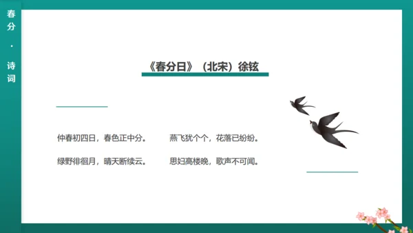 绿意春天春分通用PPT模板
