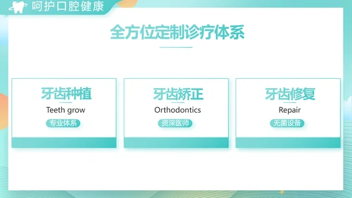 蓝色大气关爱牙齿健康工作总结PPT