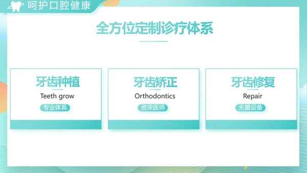 蓝色大气关爱牙齿健康工作总结PPT