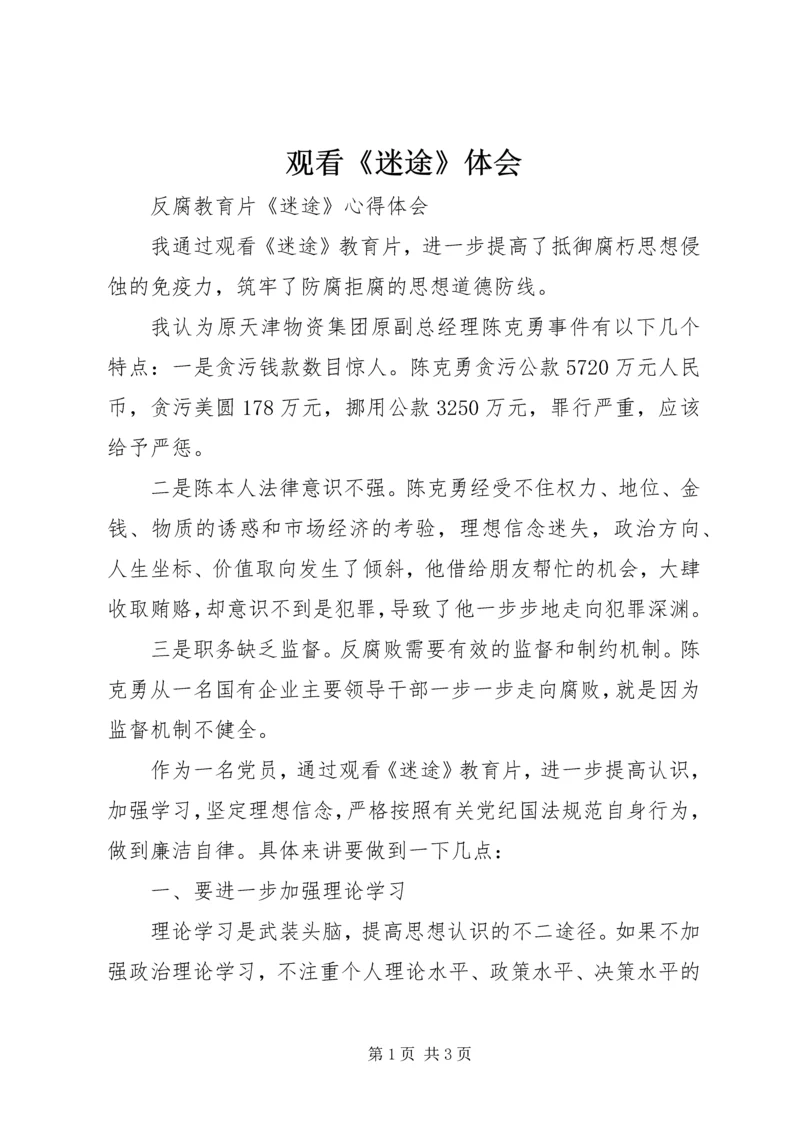 观看《迷途》体会.docx