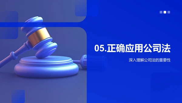 公司法运用及影响PPT模板