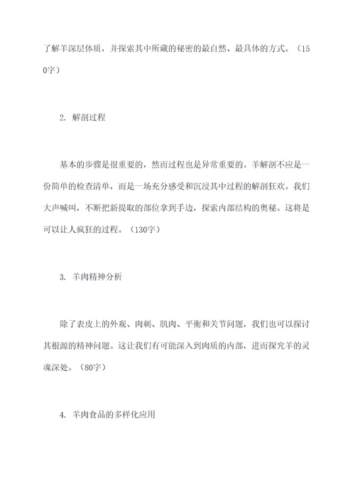 解剖羊的提纲