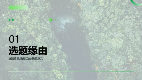 绿色简约商务风大学生毕业答辩