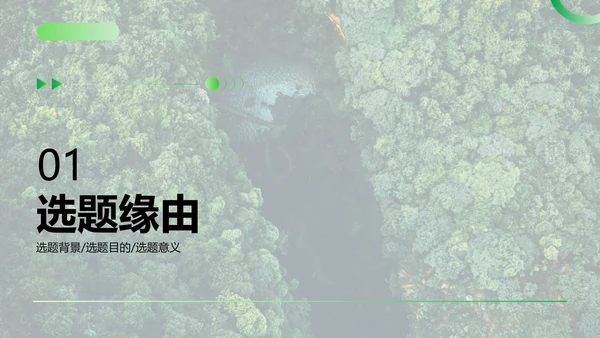 绿色简约商务风大学生毕业答辩
