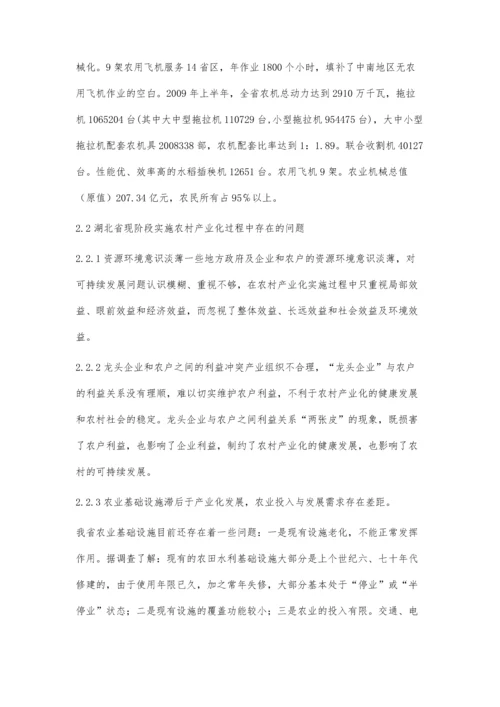 从可持续发展的角度看湖北省农村产业化建设.docx