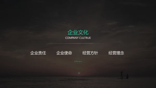 黑色高端大气企业介绍通用PPT模板