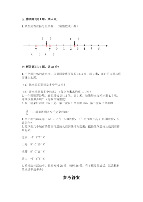 人教版六年级下册数学期末测试卷精品【精选题】.docx