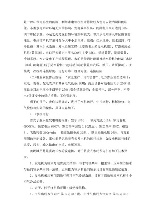 水电站的实习报告合集10篇.docx