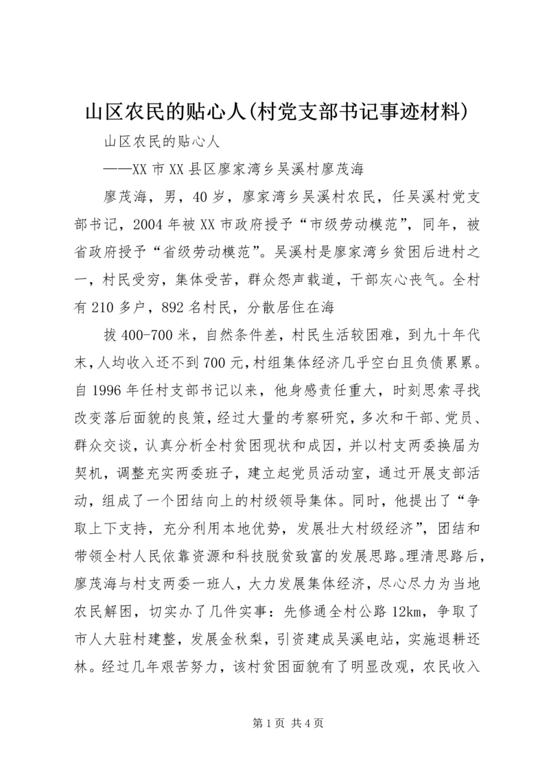 山区农民的贴心人(村党支部书记事迹材料) (2).docx