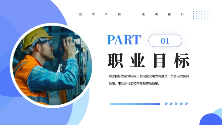 电气工程和自动化专业大学生求职个人能力综合展示职业生涯规划通用PPT模版