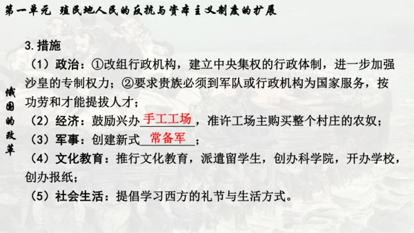 第一单元 殖民地人民的反抗与资本主义制度的扩展  单元复习课件