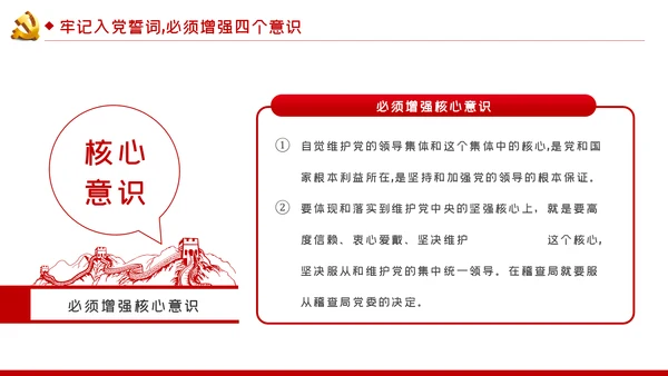增强党员意识践行入党誓言做四讲四有合格党员ppt