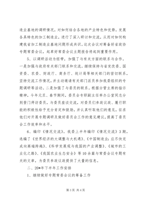 经济委员会工作计划.docx