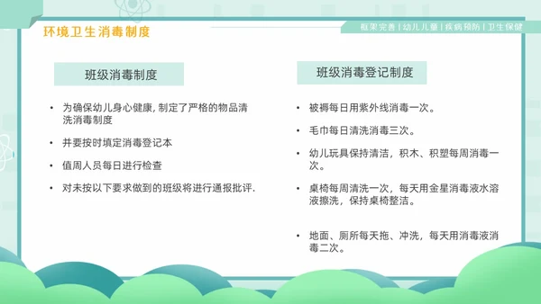 绿色卡通风幼儿园卫生保健培训PPT课件