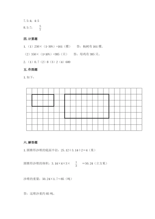 吴江市六年级下册数学期末测试卷审定版.docx