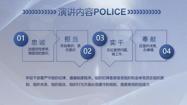 蓝色大气公安警察工作总结计划PPT