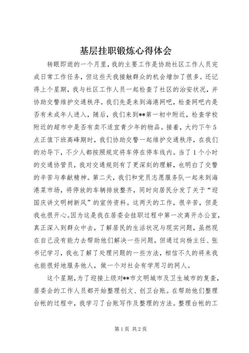 基层挂职锻炼心得体会.docx