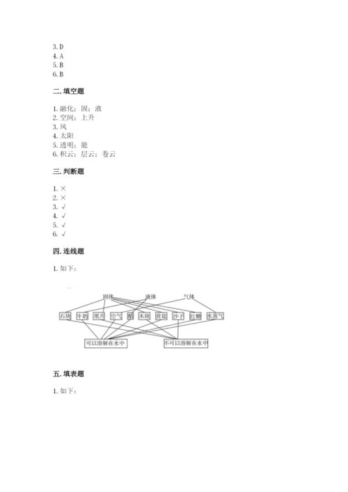 教科版小学三年级上册科学期末测试卷【最新】.docx