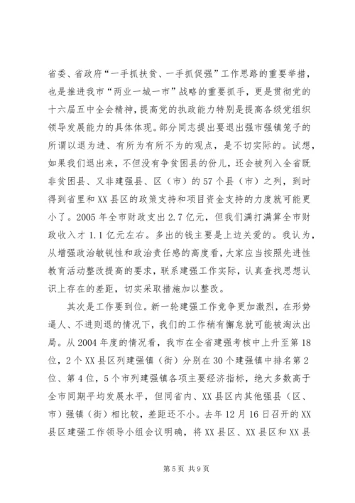 在全市经济强县强镇建设工作会上的讲话.docx