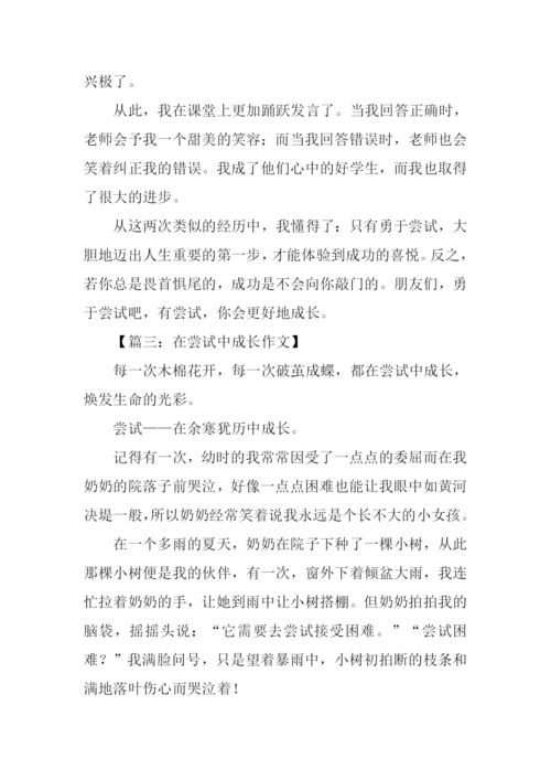 在尝试中成长初三作文.docx