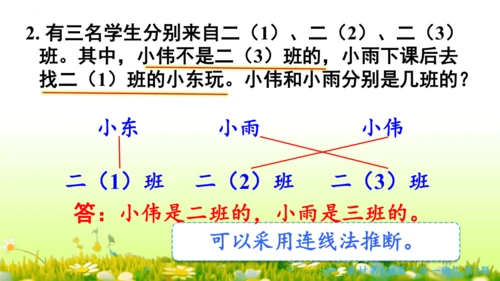 9  数学广角——推理（课件）-数学人教版二年级下册(共63张PPT)