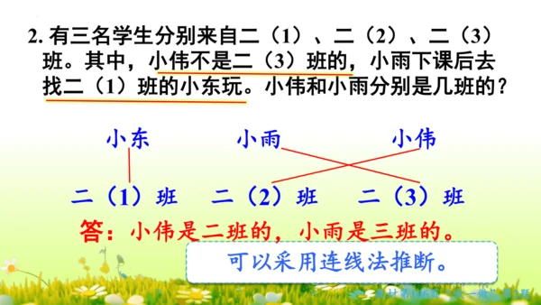 9  数学广角——推理（课件）-数学人教版二年级下册(共63张PPT)