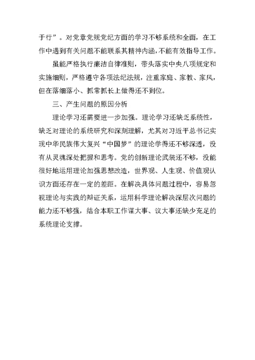 规划局党组书记局长XX年度民主生活会个人对照检查材料